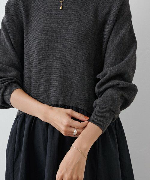 BEARDSLEY / ビアズリー ロング・マキシ丈ワンピース | ニットコンビギャザーワンピース | 詳細20