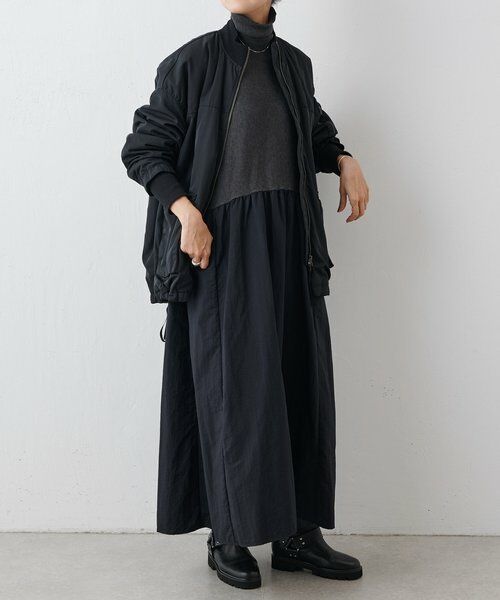 BEARDSLEY / ビアズリー ロング・マキシ丈ワンピース | ニットコンビギャザーワンピース | 詳細24