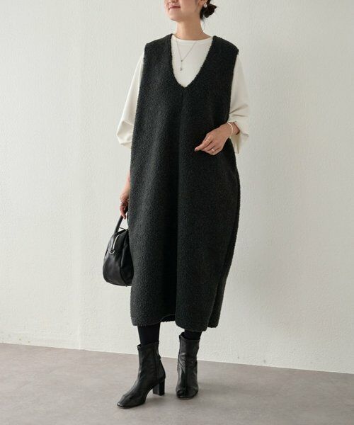 BEARDSLEY / ビアズリー ロング・マキシ丈ワンピース | ボアジャンスカ（チャコールグレー）