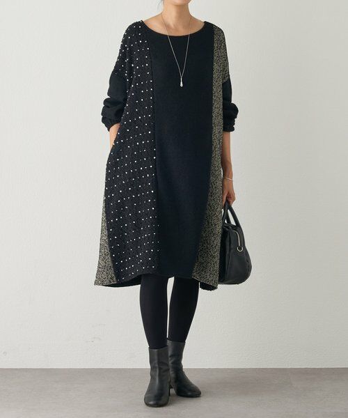 BEARDSLEY / ビアズリー ロング・マキシ丈ワンピース | 前後パッチワークミディワンピース | 詳細2