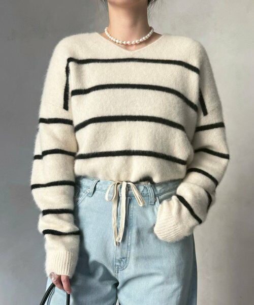 BEARDSLEY / ビアズリー ニット・セーター | FOXウールVネックニット | 詳細11