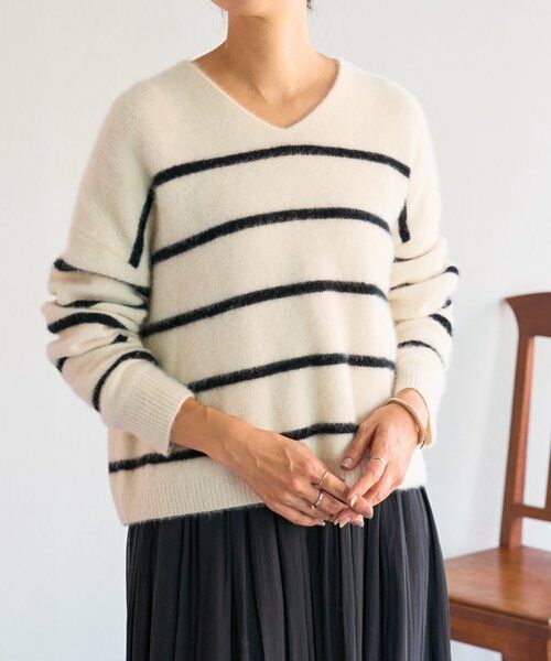 BEARDSLEY / ビアズリー ニット・セーター | FOXウールVネックニット | 詳細13