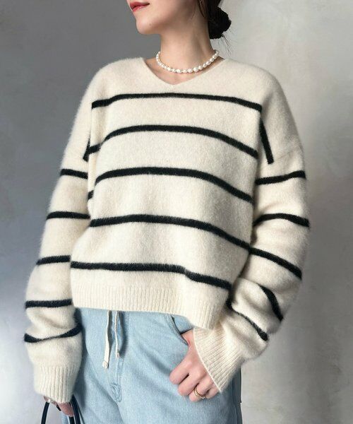 BEARDSLEY / ビアズリー ニット・セーター | FOXウールVネックニット | 詳細9