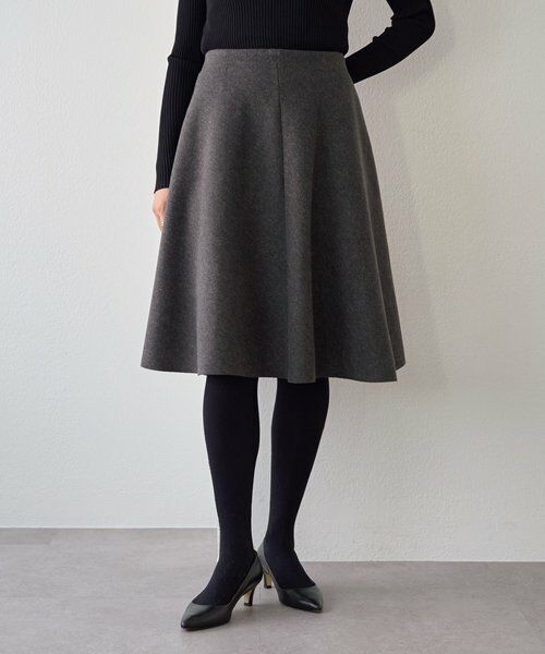 BEARDSLEY / ビアズリー ロング・マキシ丈スカート | メルトンジャージーフレアミディスカート | 詳細1