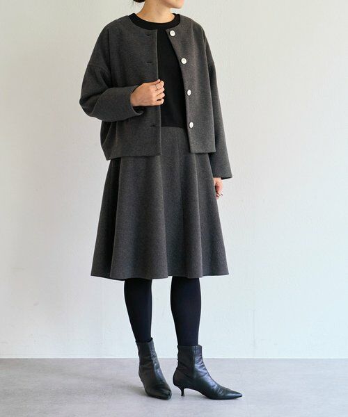 BEARDSLEY / ビアズリー ロング・マキシ丈スカート | メルトンジャージーフレアミディスカート | 詳細11