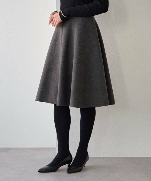BEARDSLEY / ビアズリー ロング・マキシ丈スカート | メルトンジャージーフレアミディスカート | 詳細2