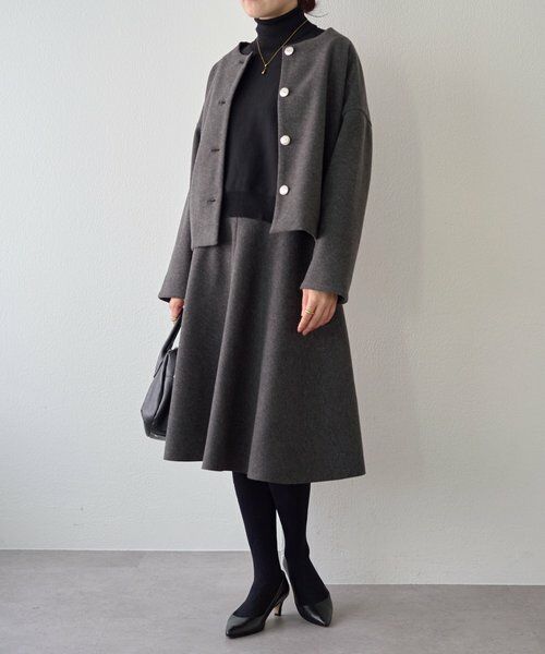 BEARDSLEY / ビアズリー ロング・マキシ丈スカート | メルトンジャージーフレアミディスカート | 詳細5