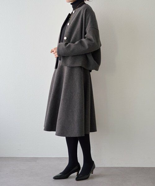 BEARDSLEY / ビアズリー ロング・マキシ丈スカート | メルトンジャージーフレアミディスカート | 詳細6