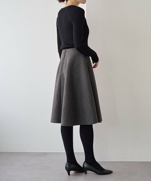 BEARDSLEY / ビアズリー ロング・マキシ丈スカート | メルトンジャージーフレアミディスカート | 詳細9
