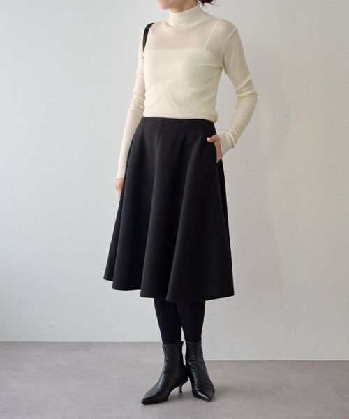 BEARDSLEY / ビアズリー ロング・マキシ丈スカート | メルトンジャージーフレアミディスカート | 詳細17