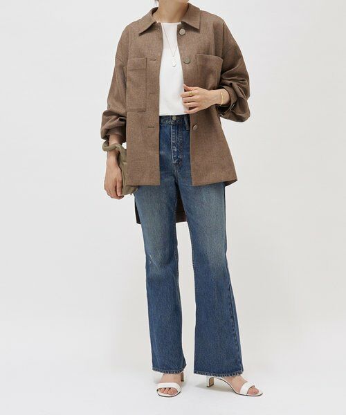 BEARDSLEY / ビアズリー その他アウター | メランジピンヘッドシャツジャケット | 詳細23