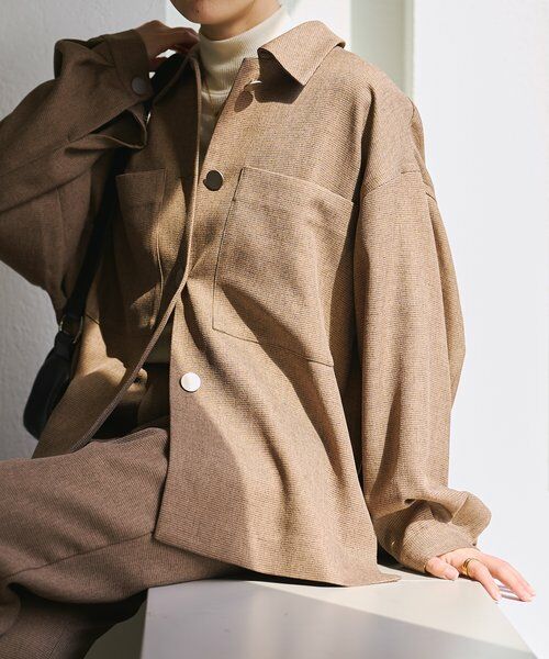 BEARDSLEY / ビアズリー その他アウター | メランジピンヘッドシャツジャケット | 詳細25