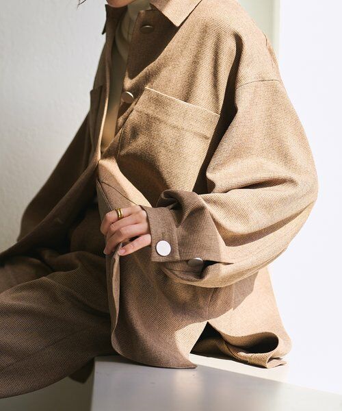 BEARDSLEY / ビアズリー その他アウター | メランジピンヘッドシャツジャケット | 詳細27