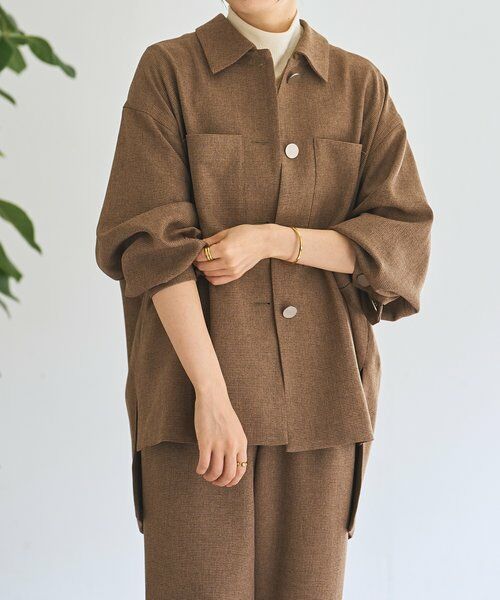 BEARDSLEY / ビアズリー その他アウター | メランジピンヘッドシャツジャケット | 詳細4