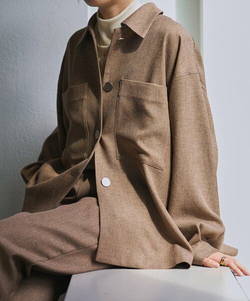 BEARDSLEY / ビアズリー その他アウター | メランジピンヘッドシャツジャケット | 詳細8