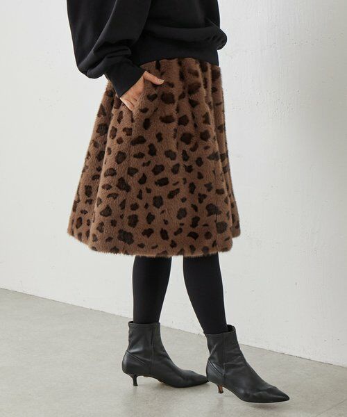BEARDSLEY / ビアズリー ロング・マキシ丈スカート | 《15 quinze》レオパードファースカート | 詳細4