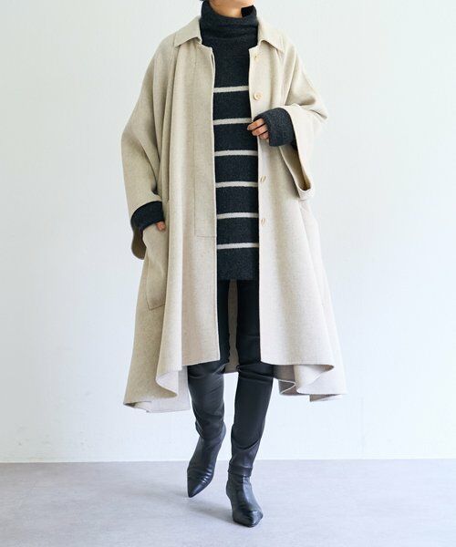 BEARDSLEY / ビアズリー その他アウター | 《15 quinze》リバーフレアーコート | 詳細13