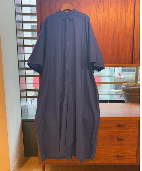 BEARDSLEY / ビアズリー ロング・マキシ丈ワンピース | 《SOFIE D'HOORE》ドルマンスリーブシャツワンピース（ブルー）