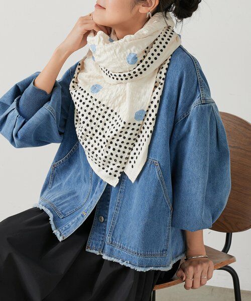 BEARDSLEY / ビアズリー マフラー・ショール・スヌード・ストール | 《CITRUS》プリントストール | 詳細4