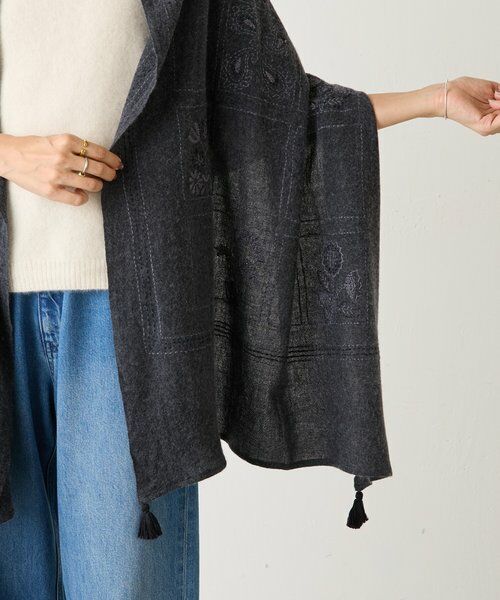 BEARDSLEY / ビアズリー マフラー・ショール・スヌード・ストール | 《CITRUS》刺繍タッセルストール | 詳細20