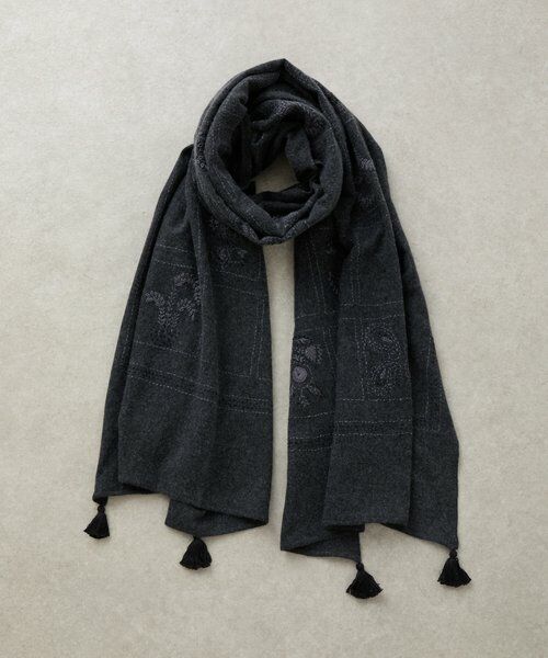 BEARDSLEY / ビアズリー マフラー・ショール・スヌード・ストール | 《CITRUS》刺繍タッセルストール | 詳細23