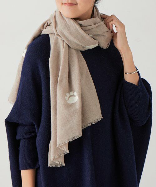 BEARDSLEY / ビアズリー マフラー・ショール・スヌード・ストール | 《CITRUS》ドッグ刺繍ストール | 詳細1