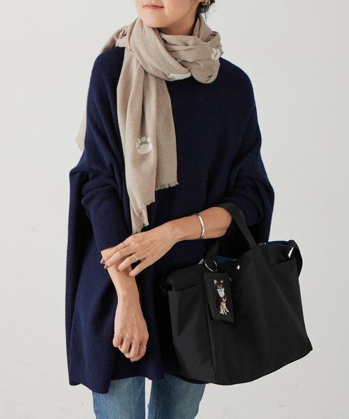 BEARDSLEY / ビアズリー マフラー・ショール・スヌード・ストール | 《CITRUS》ドッグ刺繍ストール | 詳細3