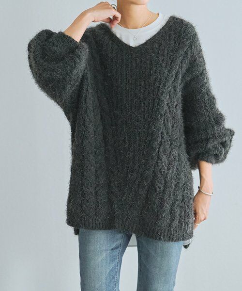 BEARDSLEY / ビアズリー ニット・セーター | フェザーヤーンケーブルニット | 詳細1