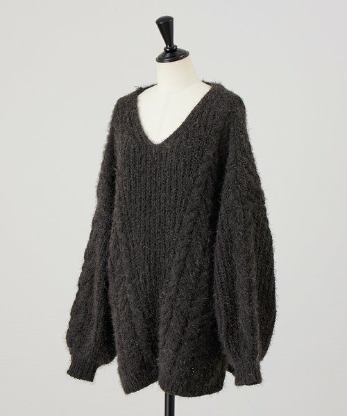 BEARDSLEY / ビアズリー ニット・セーター | フェザーヤーンケーブルニット | 詳細10