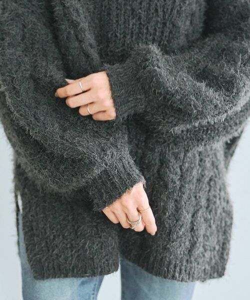 BEARDSLEY / ビアズリー ニット・セーター | フェザーヤーンケーブルニット | 詳細18