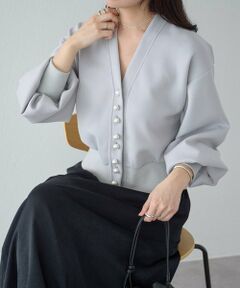 BEARDSLEY / ビアズリー カットソー | パール釦ダンボールカーディガン