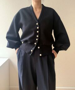 BEARDSLEY / ビアズリー カットソー | パール釦ダンボールカーディガン