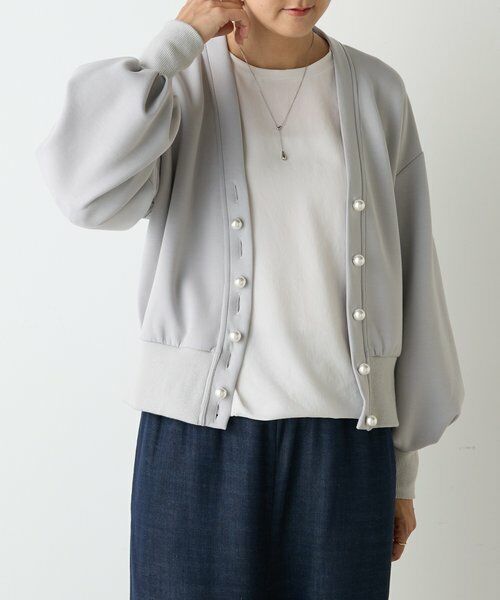 BEARDSLEY / ビアズリー カットソー | パール釦ダンボールカーディガン | 詳細13