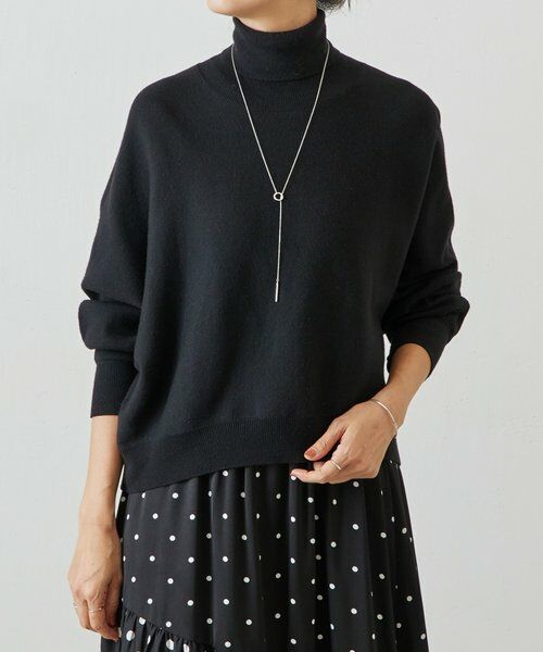 BEARDSLEY/ビアズリー ハイネックドルマンニット ブラック F