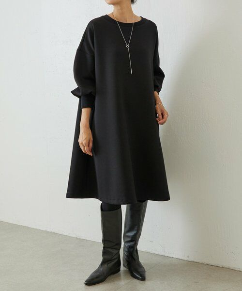 BEARDSLEY ビアズリー　ブークレダンボールワンピース　グレー　ジャンスカ BEARDSLEY ビアズリー ブークレダンボールワンピース グレー