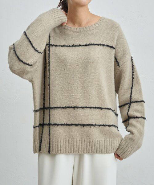 BEARDSLEY / ビアズリー ニット・セーター | ビッグチェックヤクニット | 詳細16