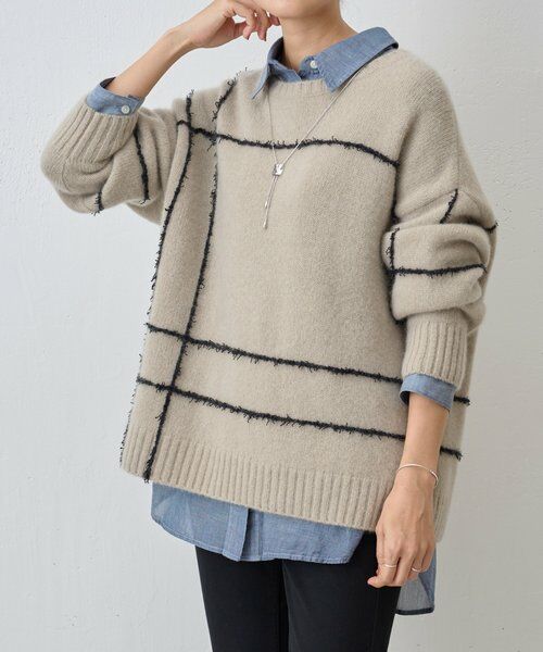 BEARDSLEY / ビアズリー ニット・セーター | ビッグチェックヤクニット | 詳細5