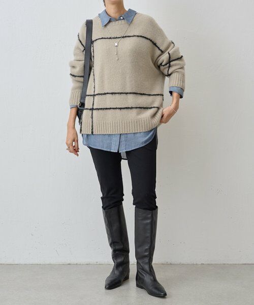 BEARDSLEY / ビアズリー ニット・セーター | ビッグチェックヤクニット | 詳細6