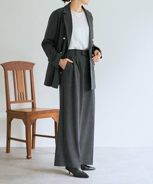 BEARDSLEY / ビアズリー テーラードジャケット | メランジパールボタンジャケット | 詳細13