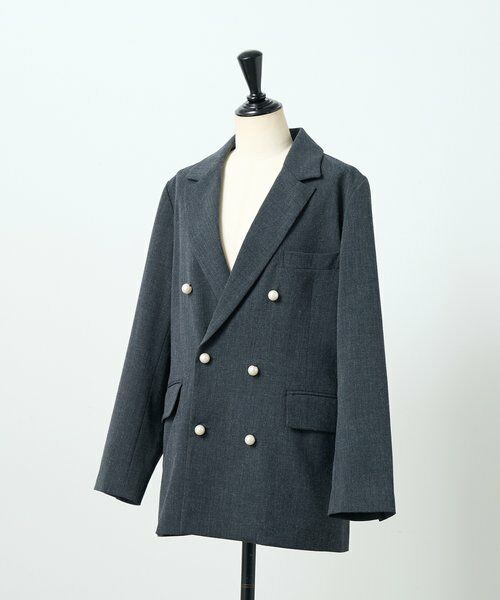 BEARDSLEY / ビアズリー テーラードジャケット | メランジパールボタンジャケット | 詳細15