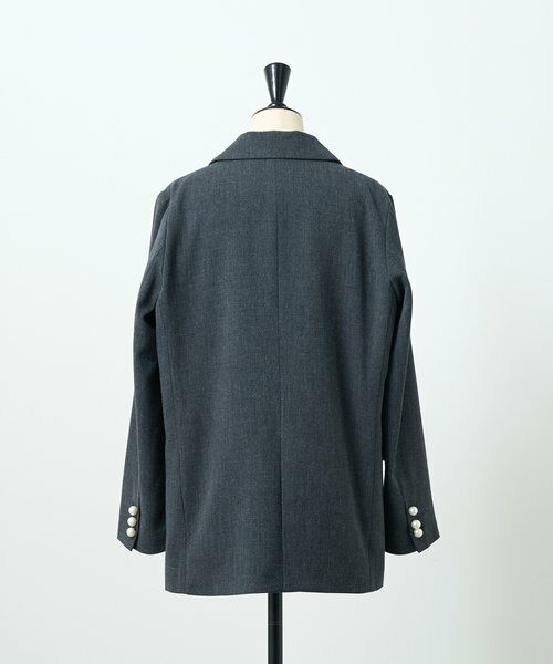 BEARDSLEY / ビアズリー テーラードジャケット | メランジパールボタンジャケット | 詳細17