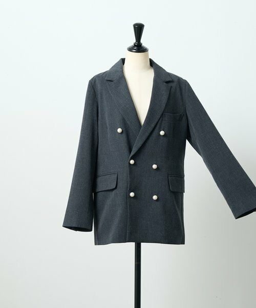 BEARDSLEY / ビアズリー テーラードジャケット | メランジパールボタンジャケット | 詳細18