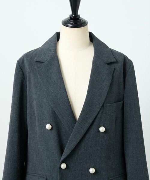 BEARDSLEY / ビアズリー テーラードジャケット | メランジパールボタンジャケット | 詳細19