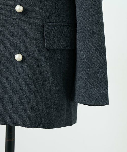 BEARDSLEY / ビアズリー テーラードジャケット | メランジパールボタンジャケット | 詳細24