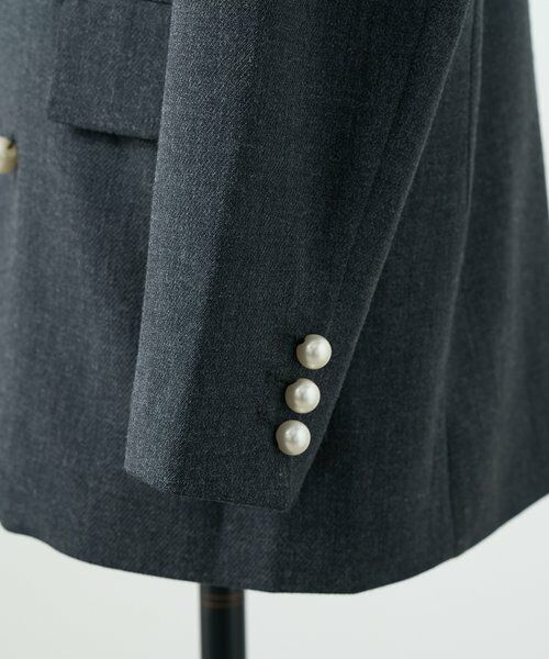 BEARDSLEY / ビアズリー テーラードジャケット | メランジパールボタンジャケット | 詳細25