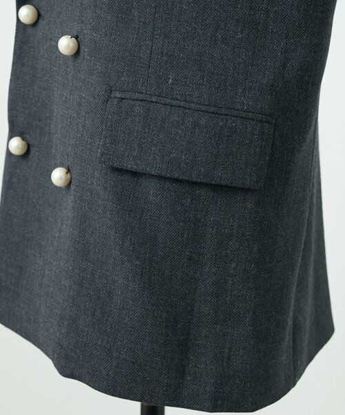 BEARDSLEY / ビアズリー テーラードジャケット | メランジパールボタンジャケット | 詳細26
