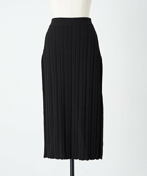 BEARDSLEY / ビアズリー ロング・マキシ丈スカート | 《LEVAR》リブニットスカート（ブラック） | 詳細15
