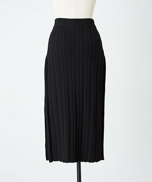 BEARDSLEY / ビアズリー ロング・マキシ丈スカート | 《LEVAR》リブニットスカート（ブラック） | 詳細18