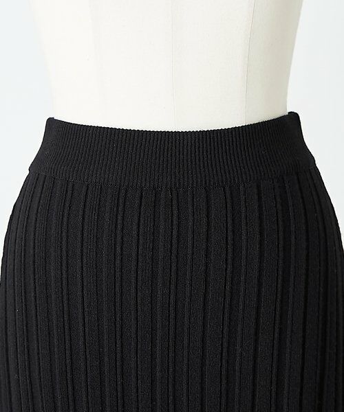 BEARDSLEY / ビアズリー ロング・マキシ丈スカート | 《LEVAR》リブニットスカート（ブラック） | 詳細19