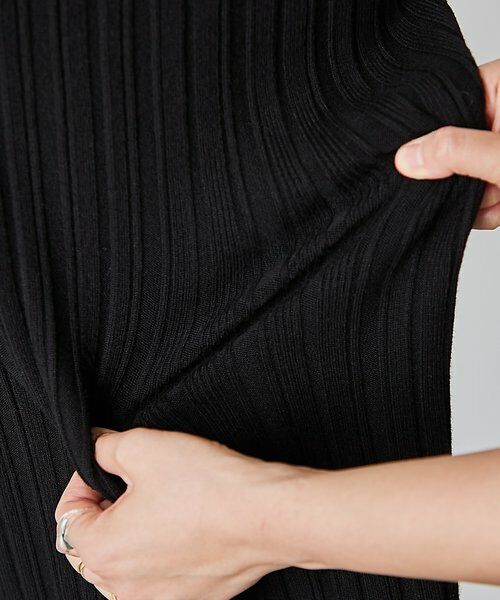 BEARDSLEY / ビアズリー ロング・マキシ丈スカート | 《LEVAR》リブニットスカート（ブラック） | 詳細21
